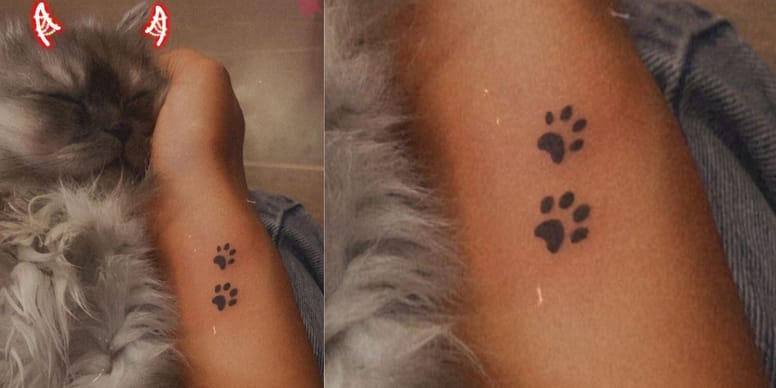 Tatuajes de huella de gato