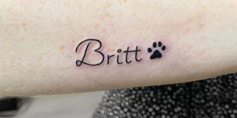 tatuajes de huella de gato
